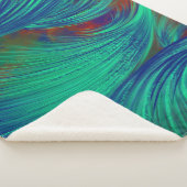 Groen - Phoenix Feathers Sherpa Deken (3/4)