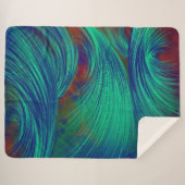 Groen - Phoenix Feathers Sherpa Deken (Voorkant (horizontaal))