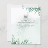 Groen PHOTO TROUWKAART Eucalyptus (Achterkant)