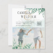 Groen PHOTO TROUWKAART Eucalyptus (Voorkant)