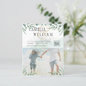 Groen PHOTO TROUWKAART Eucalyptus (Staand voorkant)