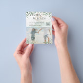 Groen PHOTO TROUWKAART Eucalyptus Flyer (Hand)