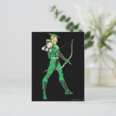 Groen pijlprofiel briefkaart (Staand voorkant)