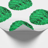 Groen Pinecones Inpakpapier (Hoek)