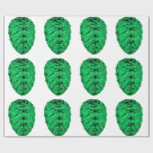 Groen Pinecones Inpakpapier (Vlak)
