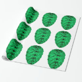 Groen Pinecones Inpakpapier (Uitgerold)