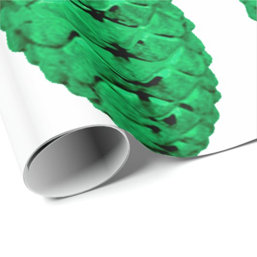 Groen Pinecones Inpakpapier (Rol Hoek)