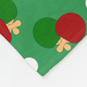 Groen pingpongpatroon fleece deken (Hoek)