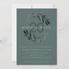 GROEN PINK FAUNA WREATS ELK JAAR JUBILEUM KAART