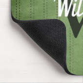 Groen  Pinstripe Retro Monogram Muismat (Hoek)