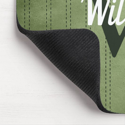 Groen Pinstripe Retro Monogram Muismat (Hoek)