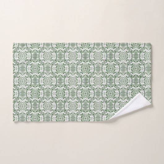 Groen Pinwheel Damask Bad Handdoek (Handdoek)