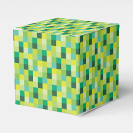 Groen pixelpatroon bedankdoosjes