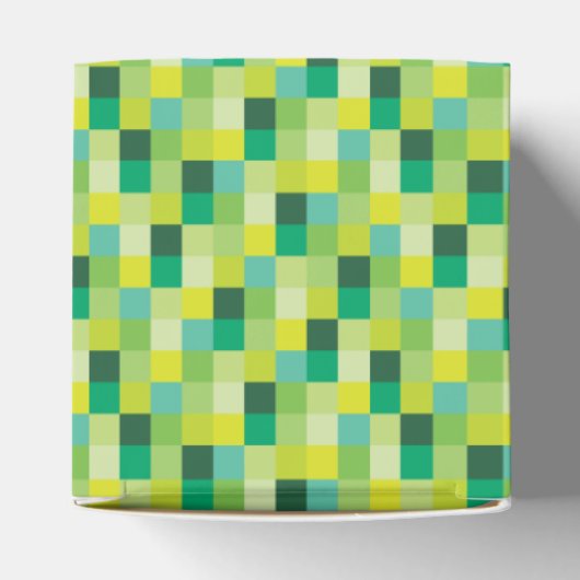 Groen pixelpatroon bedankdoosjes (Bovenkant)