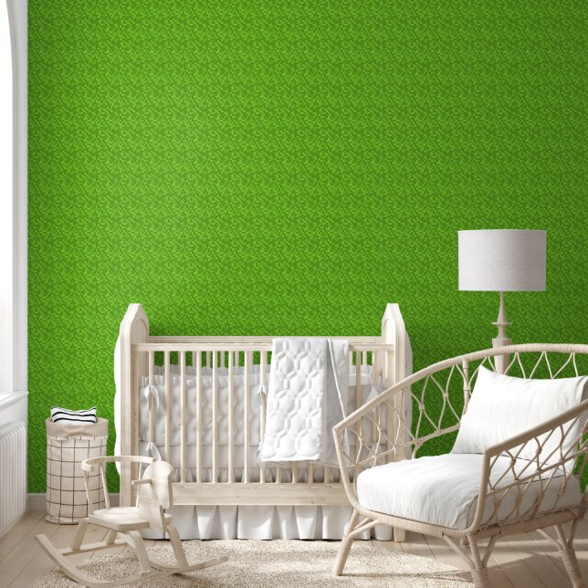 Groen Pixelpatroon Retro 8-Bit Gaming Behang (Kinderen)