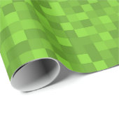 Groen Pixelpatroon Retro 8-Bit Gaming Cadeaupapier (Rol Hoek)