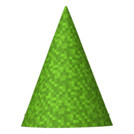 Groen Pixelpatroon Retro 8-Bit Gaming Feesthoedjes