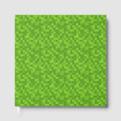 Groen Pixelpatroon Retro 8-Bit Gaming Gastenboek (Voorkant)