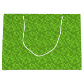 Groen Pixelpatroon Retro 8-Bit Gaming Groot Cadeauzakje (Voorkant)