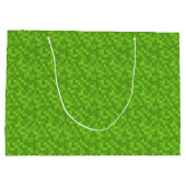 Groen Pixelpatroon Retro 8-Bit Gaming Groot Cadeauzakje (Achterkant)