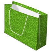 Groen Pixelpatroon Retro 8-Bit Gaming Groot Cadeauzakje (Voorkant Gekanteld)