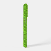 Groen Pixelpatroon Retro 8-Bit Gaming iPhone Hoesje (Rechterkant)