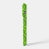 Groen Pixelpatroon Retro 8-Bit Gaming iPhone Hoesje (Linkerkant)