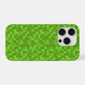 Groen Pixelpatroon Retro 8-Bit Gaming iPhone Hoesje (Achterkant horizontaal)
