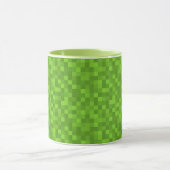 Groen Pixelpatroon Retro 8-Bit Gaming Mok (Midden)