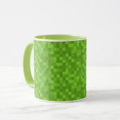 Groen Pixelpatroon Retro 8-Bit Gaming Mok (Voorkant links)