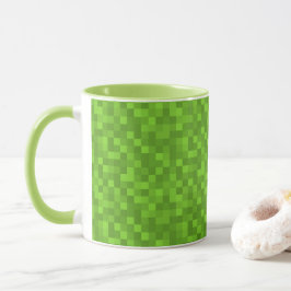 Groen Pixelpatroon Retro 8-Bit Gaming Mok