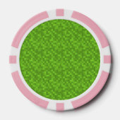 Groen Pixelpatroon Retro 8-Bit Gaming Poker Chips (Voorkant)