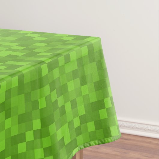 Groen Pixelpatroon Retro 8-Bit Gaming Tafelkleed (Voorbeeld)