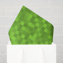 Groen Pixelpatroon Retro 8-Bit Gaming Tissuepapier
