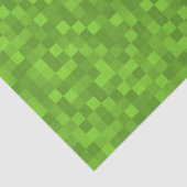 Groen Pixelpatroon Retro 8-Bit Gaming Tissuepapier (Detail)