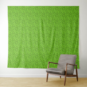 Groen Pixelpatroon Retro 8-Bit Gaming Wandkleed