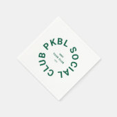 Groen PKBL Social Club Crest Pickleball Servet (Hoek)