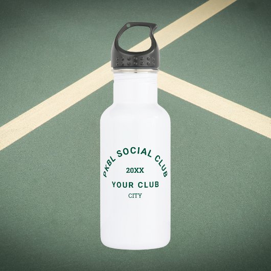 Groen PKBL Social Club Crest Pickleball Waterfles