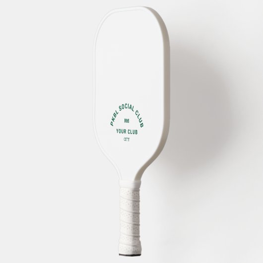 Groen PKBL Social Club Monogram Crest Pickleball Paddle (Links)