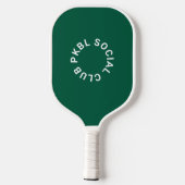 Groen PKBL Social Club Monogram Crest Pickleball Paddle (Achterkant)