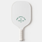 Groen PKBL Social Club Monogram Crest Pickleball Paddle (Voorkant)