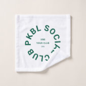 Groen PKBL Social Club Pickleball Gezicht Washandje (Wasdoekje)
