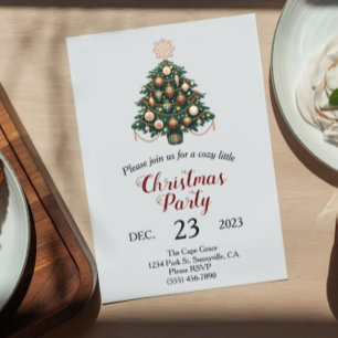 Groen Plaid Kerstmis Uitnodiging Hygge Scandinavië