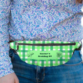 Groen Plaid Paard Show Mane Staart Vlechten Heuptasje