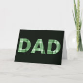 Groen Plaid Papa Pun Vaders Dag Kaart (Voorkant)