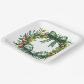 GROEN PLAID PATTERN HERFST HERFST THEMA ITEMS PAPIEREN BORDJE (Gebogen)