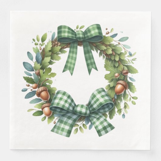 GROEN PLAID PATTERN HERFST HERFST THEMA ITEMS SERVET (Voorkant)