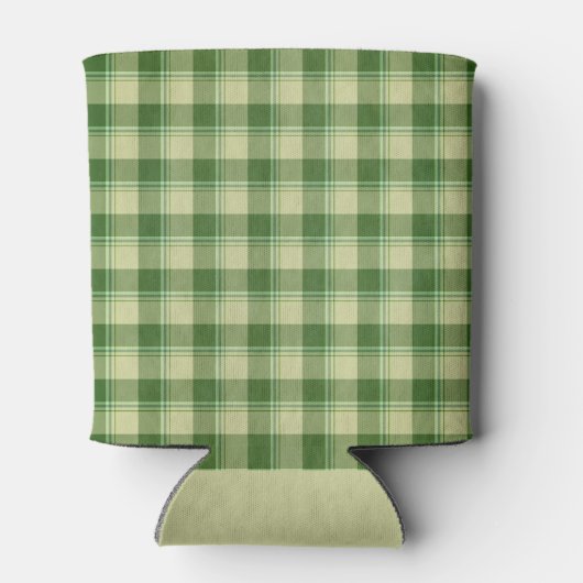 Groen Plaid Saint Patrick's dag Blikjeskoeler (Achterkant)