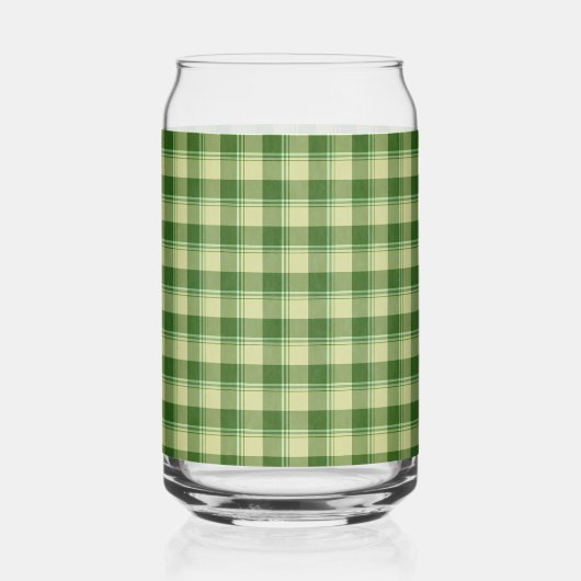 Groen Plaid Saint Patrick's dag Blikvorm Glas (Voorkant)