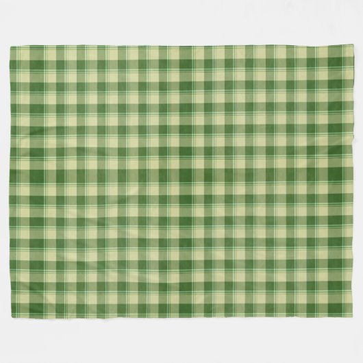 Groen Plaid Saint Patrick's dag Fleece Deken (Voorkant (Horizontaal))